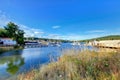 Gig Harbor, WA - September 25, 2011: Small town downtown marina area. Royalty Free Stock Photo