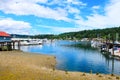 Gig Harbor, WA - September 25, 2011: Small town downtown marina area. Royalty Free Stock Photo