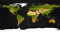 GIGA size physical world map detail illustration. Primary source, elements of this image furnished by NASA Royalty Free Stock Photo