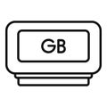 Gigabyte data memory icon outline vector. Machine device