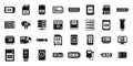 Gigabyte icons set simple vector. Big data