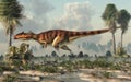 Giganotosaurus in a Bog Royalty Free Stock Photo