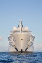 Gigantic big and large luxury mega or super motor yacht on the o Royalty Free Stock Photo
