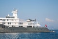 Gigantic big luxury mega or super motor yacht. Investment for mi Royalty Free Stock Photo