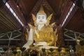 Gigantic Buddha image in Ngahtatgyi temple, Yangon, Myanmar