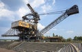 Gigantic excavators in disused coal mine Ferropolis, Germany Royalty Free Stock Photo