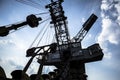 Gigantic excavators in disused coal mine Ferropolis, Germany Royalty Free Stock Photo