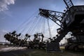 Gigantic excavators in disused coal mine Ferropolis, Germany Royalty Free Stock Photo