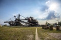 Gigantic excavators in disused coal mine Ferropolis, Germany Royalty Free Stock Photo