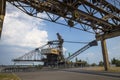 Gigantic excavators in disused coal mine Ferropolis, Germany Royalty Free Stock Photo