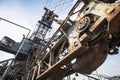 Gigantic excavators in disused coal mine Ferropolis, Germany Royalty Free Stock Photo