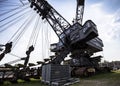 Gigantic excavators in disused coal mine Ferropolis, Germany Royalty Free Stock Photo