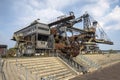 Gigantic excavators in disused coal mine Ferropolis, Germany Royalty Free Stock Photo