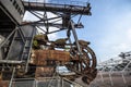 Gigantic excavators in disused coal mine Ferropolis, Germany Royalty Free Stock Photo