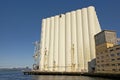 Gigantic grain silo's in Stavanger harbour