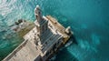 Gigantic Marvel: Aerial View of the Majestic Colossus of Rhodes