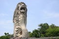 The gigantic Merlion statue at Sentosa in the city state of Singapore Royalty Free Stock Photo
