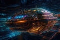 Gigantic spaceship travel into a quantum world