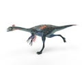 The running Gigantoraptor , 3D Illustration Royalty Free Stock Photo