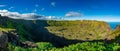 Gigapan panorama of Rano Kau volcano crater Royalty Free Stock Photo