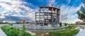 Gigapan panorama of the stadium remains in Madrid Royalty Free Stock Photo