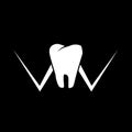 Illusrtration vector graphic of simple dental logo in the form of line art.