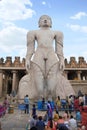 A gigiantic monolithic statue of Bahubali, also known as Gomateshwara, Vindhyagiri Hill, Shravanbelgola Royalty Free Stock Photo