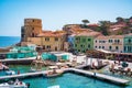 Giglio Porto on the paradise Giglio Island, Tuscany, Italy, Royalty Free Stock Photo