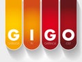 GIGO - Garbage In Garbage Out acronym, technology concept background