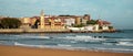 Gijon playa de san lorenzo Royalty Free Stock Photo