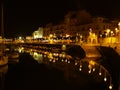 Gijon port at Night Royalty Free Stock Photo