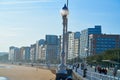 Gijon San Lorenzo beach promenade in Asturias