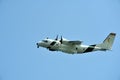 Gijon, Spain - July 24, 2022. Guardia Civil CASA CN-235 Persuader in full flight during Gijon International Air festival 2022