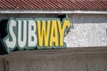 Gila Bend, Arizona - Close up sign for a Subway sandwich fast food restaurant