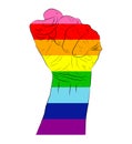 Gilbert Baker Pride Flag. Standard Proportions for Gay Flag