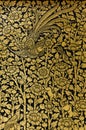 Gild Lacquer Art of Classic Thai Art Style. Royalty Free Stock Photo