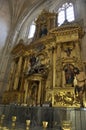 Gilded Altar from Cathedral of Saint Mary interior of Burgos City in Spain.