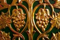 gilded bas-relief of grapes, ornate Royalty Free Stock Photo