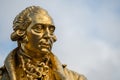 Gilded bronze statue of Matthew Boulton, James Watt and William Royalty Free Stock Photo