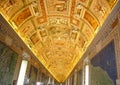 Gilded dome of a corridor in the Vatican Museums