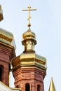 Gilded dome of orthodox Christian church Royalty Free Stock Photo