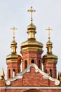 Gilded dome of orthodox Christian church Royalty Free Stock Photo