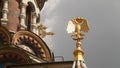 Gilded eagle on the facade of the Church of the Savior on Blood Royalty Free Stock Photo