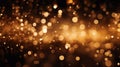 Gilded Elegance: Abstract Golden Bokeh Background for Celebration