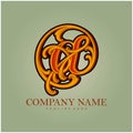 Gilded elegance luxury symbol At Sign monogram logo