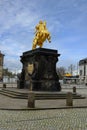 Statue der goldene Reiter, the golden rider, of king Augustus in Dresden