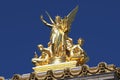 Gilded figural group Harmonie atop the Palais Garnier in Paris Royalty Free Stock Photo