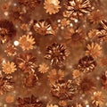 Gilded Flower Buds Pattern