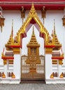 Gilded gates of an Buddhist temple Royalty Free Stock Photo