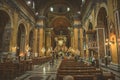 Gilded interior of the church Gesu Nuovo, Naples, Campania, Italy.